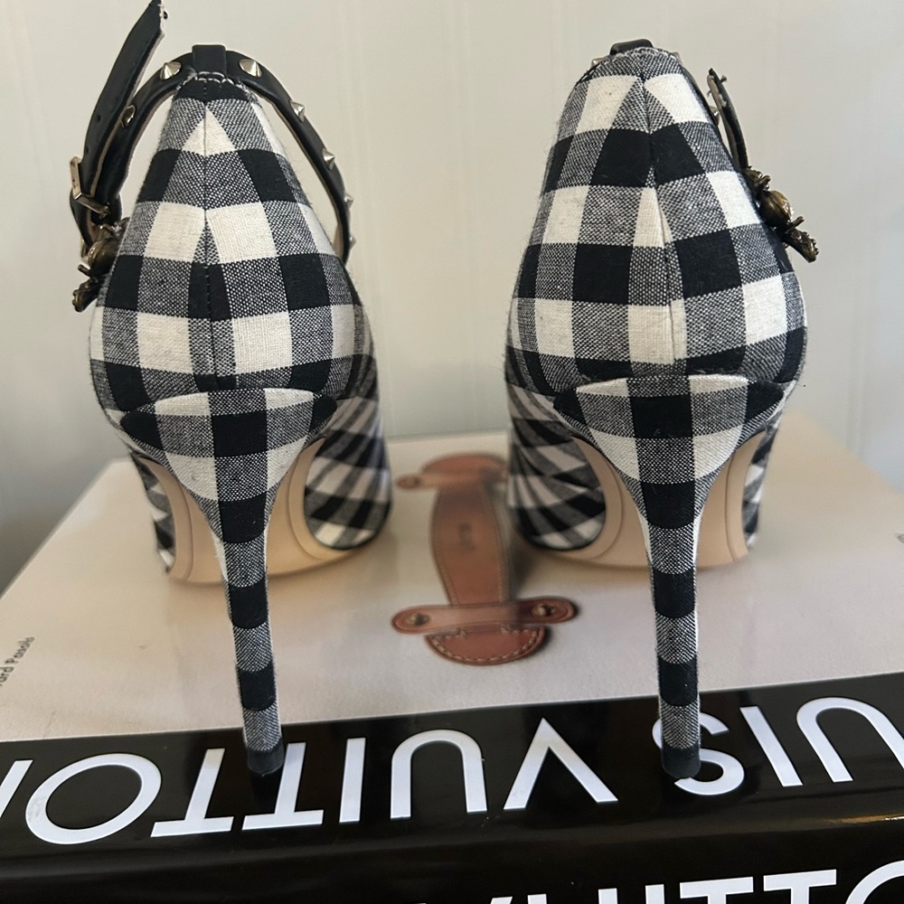 Sam Edelman hermione 3 Black and White Checkered Heels - Picture 9 of 16